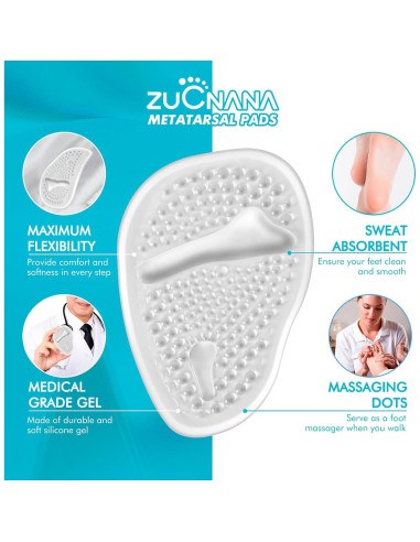 Cojines de Gel para Talón ZUCNANA - Alivio Dolor Mujeres