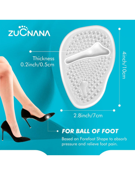 Cojines de Gel para Talón ZUCNANA - Alivio Dolor Mujeres Cojines de Gel para Talón ZUCNANA - Alivio Dolor Mujeres