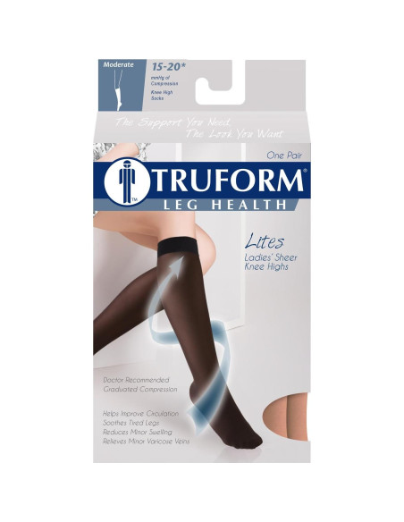 Medias de Compresión Truform 1773 para Mujeres, 15-20 mmHg, Nude Medias de Compresión Truform 1773 para Mujeres, 15-20 mmHg, Nude