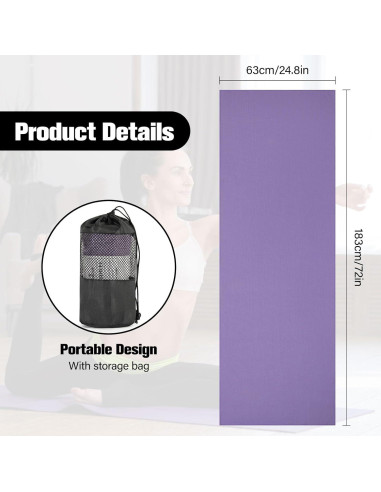 Toalla de Yoga Antideslizante MoKo 189x70cm para Hot Yoga