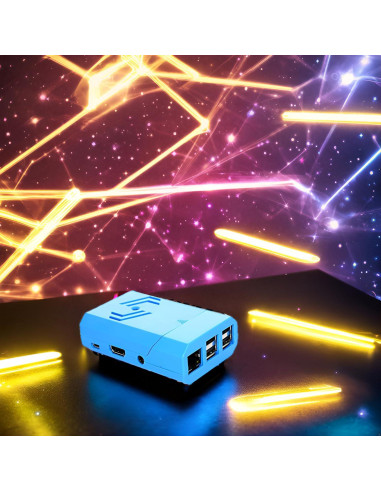Caja protectora PiShell SB Components para Raspberry Pi 3 B+ azul