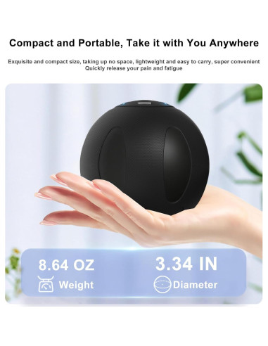 Bola de Masaje Vibrante JIEJUNJIE 8.5 cm 5 Modos Recargable