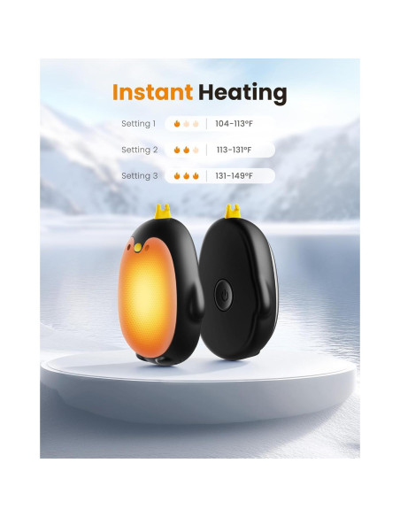 Calentadores de Manos Recargables Gaiatop 2 Piezas Pingüino Calentadores de Manos Recargables Gaiatop 2 Piezas Pingüino