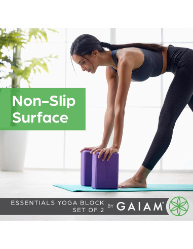 Bloques de Yoga Gaiam - Espuma EVA Antideslizante - 2 Unidades