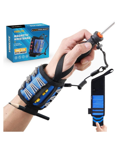 Pulsera Magnética VIBELITE Sling Azul con 12 Imanes Fuertes