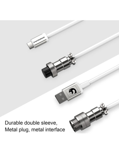 Cable USB C a A Enrollado ZIYOU LANG con Enrollador Blanco