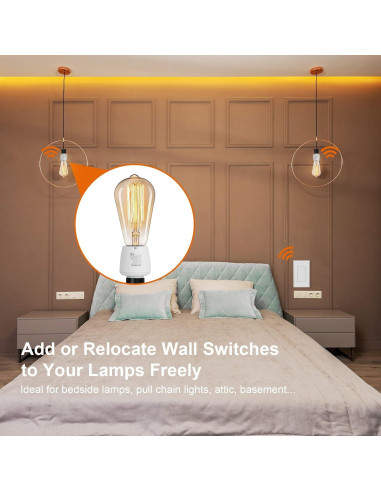 Enchufe de Luz Inalámbrico SURAIELEC con Control Remoto E26/E27