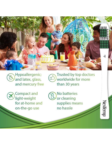 Termómetros desechables NexTemp Medical Indicators - Paquete de 100 Termómetros desechables NexTemp Medical Indicators - Paquete de 100