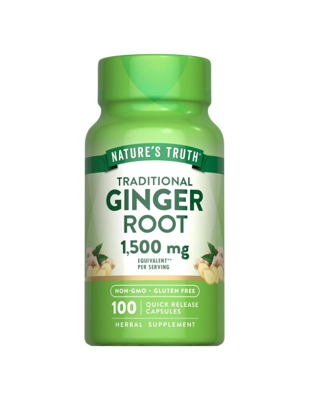 Cápsulas de Jengibre Nature's Truth 1500mg 100 Unidades Cápsulas de Jengibre Nature's Truth 1500mg 100 Unidades