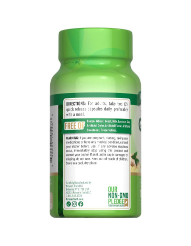 Cápsulas de Jengibre Nature's Truth 1500mg 100 Unidades