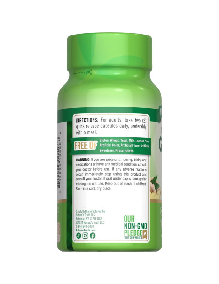 Cápsulas de Jengibre Nature's Truth 1500mg 100 Unidades Cápsulas de Jengibre Nature's Truth 1500mg 100 Unidades