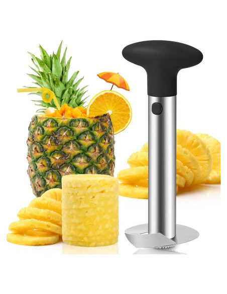 Descorazonador de Piña AUBENR de Acero Inoxidable - Negro Descorazonador de Piña AUBENR de Acero Inoxidable - Negro