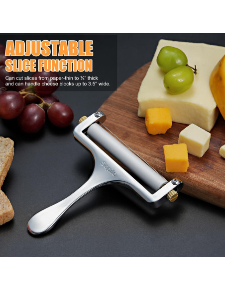 Cortador de Queso Sopito de Acero Inoxidable Ajustable 10 cm Cortador de Queso Sopito de Acero Inoxidable Ajustable 10 cm