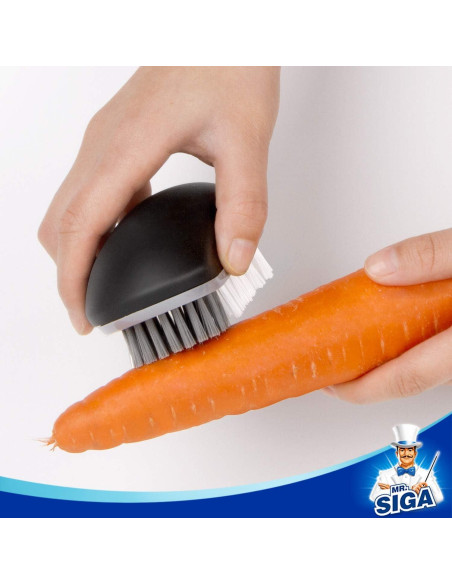 Cepillo de Limpieza de Frutas y Verduras MR.SIGA - Paquete de 2, Negro Cepillo de Limpieza de Frutas y Verduras MR.SIGA - Paquete de 2, Negro