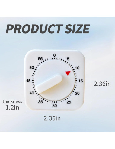 Temporizador Mecánico NIIIYTYB 60 Minutos Blanco Sin Baterías