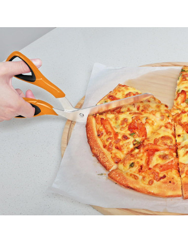 Tijeras para Pizza Asdirne 27 cm Acero Inoxidable Negro/Naranja