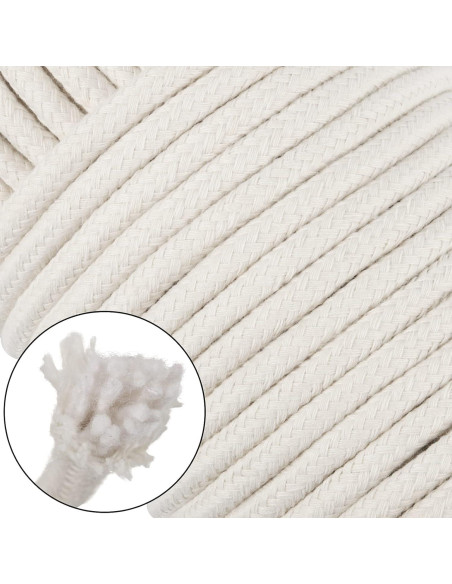 Cuerda de Algodón Natural JOIKIT 50m 6mm Trenzada Multiusos Cuerda de Algodón Natural JOIKIT 50m 6mm Trenzada Multiusos