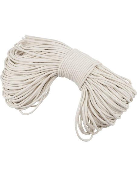Cuerda de Algodón Natural JOIKIT 50m 6mm Trenzada Multiusos Cuerda de Algodón Natural JOIKIT 50m 6mm Trenzada Multiusos