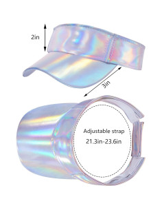 Sombrero Visera Solar Ajustable Marrywindix Unisex Plateado 2