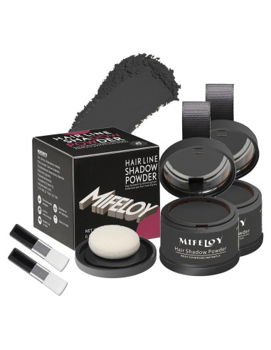 Paquete de 2 Polvos de Sombra para Raíces Mifeloy - Negro