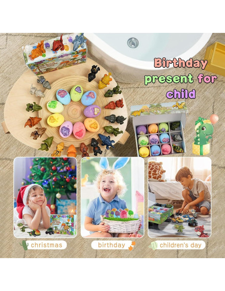 Juego de Bombas de Baño MOKYDUO Dinosaurios - 9 Bombas + 3 Juguetes Juego de Bombas de Baño MOKYDUO Dinosaurios - 9 Bombas + 3 Juguetes