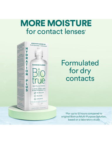 Solución Multiusos Biotrue Hydration Plus 295.74 ml Bausch + Lomb