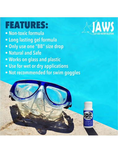 Gel Antivaho Jaws Spit 1 Onza para Buceo y Gafas