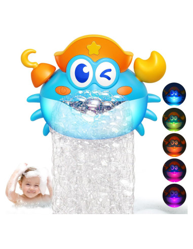 Juguete de Baño Puidapo Cangrejo con Luz LED y Burbuja
