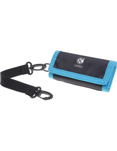 Billetera Plegable para 15 Tarjetas SD CamKix - Negro/Azul