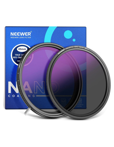 Filtro ND Variable Neewer 49mm ND2-32 y ND32 Magnético