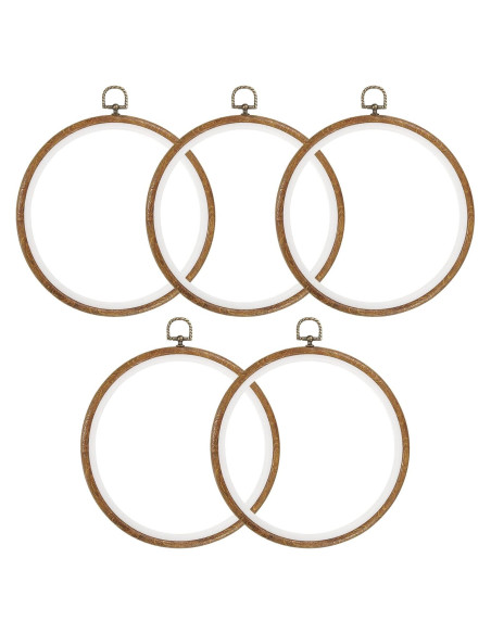 Aros de Bordado PATIKIL 5 Piezas 20 cm Redondos Imitación Madera Aros de Bordado PATIKIL 5 Piezas 20 cm Redondos Imitación Madera
