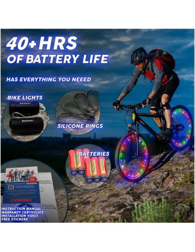 Luces LED para Ruedas de Bicicleta Activ Life - Paquete de 2