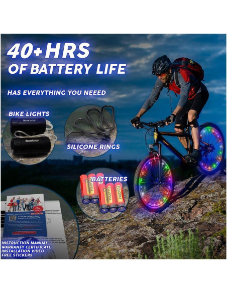 Luces LED para Ruedas de Bicicleta Activ Life - Paquete de 2 Luces LED para Ruedas de Bicicleta Activ Life - Paquete de 2