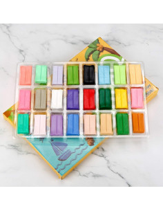 Kit de Arcilla Polimérica CiaraQ 24 Colores No Tóxica 320g 2