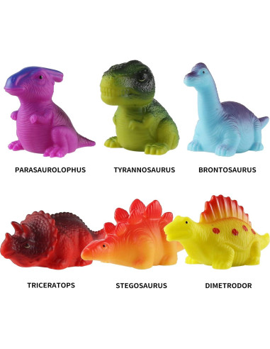 Set de 6 Juguetes de Baño Flotantes Dinosaurio MAPIXO