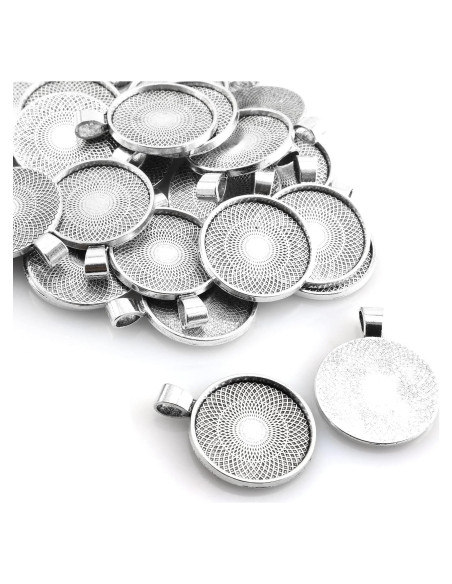 25 Bandejas Redondas Bezel Plata Antigua 25mm Lind Kitchen 25 Bandejas Redondas Bezel Plata Antigua 25mm Lind Kitchen