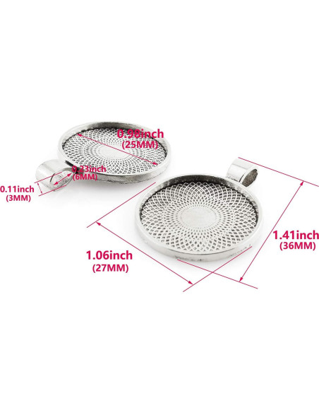 25 Bandejas Redondas Bezel Plata Antigua 25mm Lind Kitchen 25 Bandejas Redondas Bezel Plata Antigua 25mm Lind Kitchen