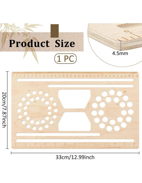 Tablero de Perlas de Madera BENECREAT 33x20 cm para Joyería DIY Tablero de Perlas de Madera BENECREAT 33x20 cm para Joyería DIY