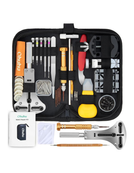 Kit de Reparación de Reloj Ohuhu 192 PCS Profesional con Bolsa Kit de Reparación de Reloj Ohuhu 192 PCS Profesional con Bolsa