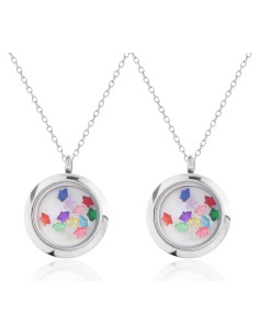 Conjunto de 2 Colgantes de Acero Inoxidable HCTCPALS DIY