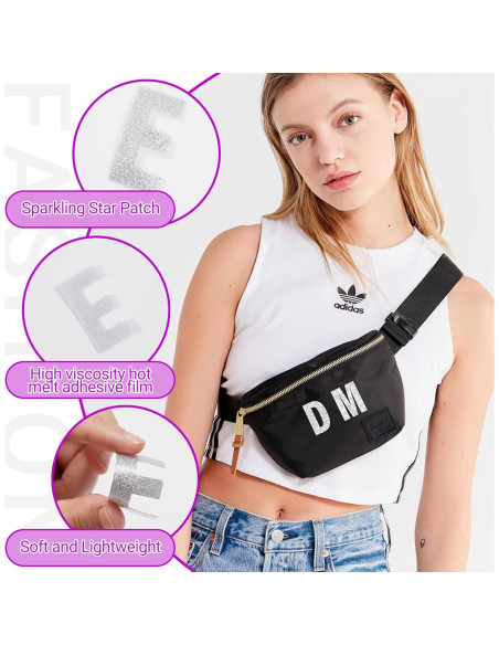 52 Letras Termoadhesivas Brillantes LUHIMO A-Z para Ropa 52 Letras Termoadhesivas Brillantes LUHIMO A-Z para Ropa