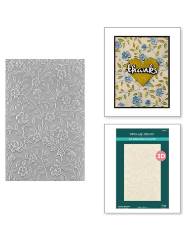 Carpeta de Embossing 3D Spellbinders Flores y Follaje 14x21.6cm