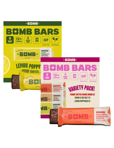 Paquete Variado de Barras Bomb Co. 18 Barras Nutricionales 892g Paquete Variado de Barras Bomb Co. 18 Barras Nutricionales 892g