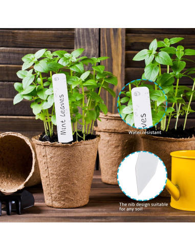 Etiquetas para Plantas 10cm 200Pcs TDHDIKE con Bolígrafo