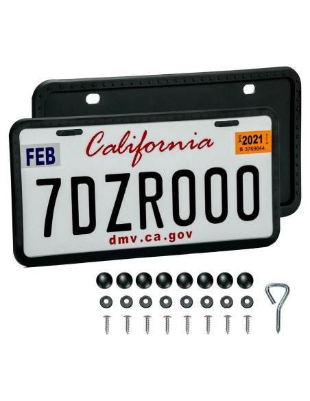 Marcos de Placas de Licencia TDHDIKE - 2 Piezas Silicona Universal Marcos de Placas de Licencia TDHDIKE - 2 Piezas Silicona Universal