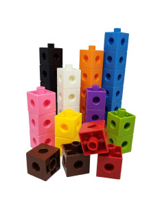 Cubos de Conteo Coloridos Recursos Creados por el Maestro - 100 Piezas