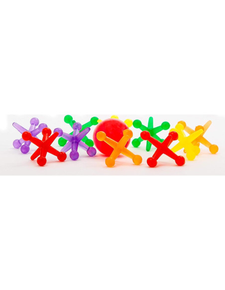 Conjunto de Juego de Jacks JA-RU Arcoíris con Pelota Conjunto de Juego de Jacks JA-RU Arcoíris con Pelota