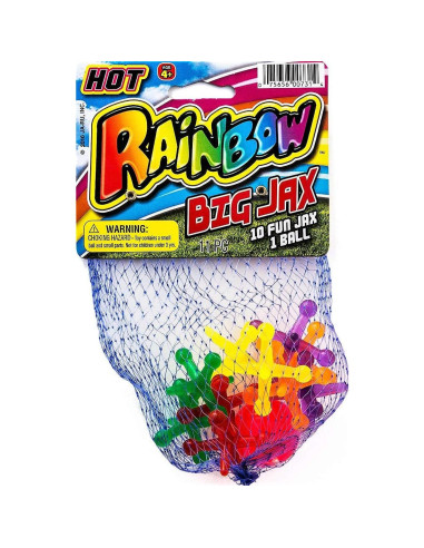 Conjunto de Juego de Jacks JA-RU Arcoíris con Pelota