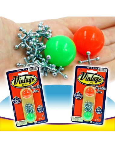 Juego de Jacks de Metal Vintage JA-RU - 2 Paquetes con Pelotas