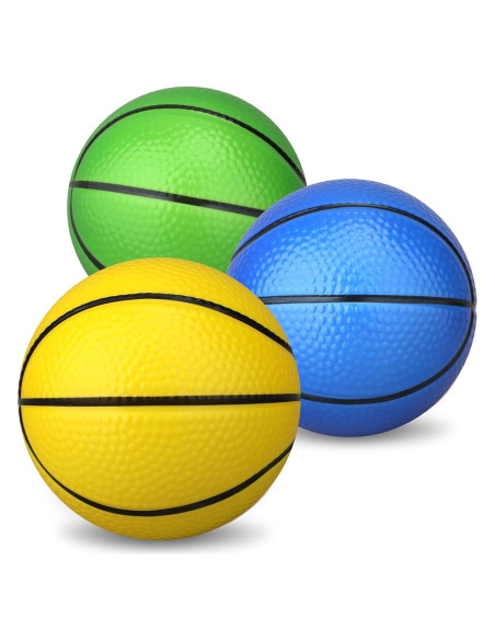 Mini Balones de Baloncesto Dilabnba 5" Suaves 3PCS Mini Balones de Baloncesto Dilabnba 5" Suaves 3PCS